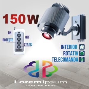 Proiector de Interior 150W rotativ cu telecomanda