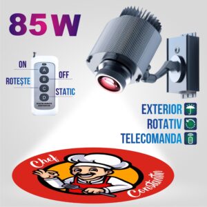 Proiector de exterior 85W rotativ cu telecomanda