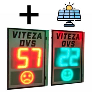 Panou Radar stradal cu sistem solar Fata zambitoare