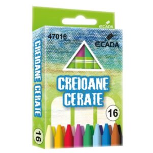 Creioane color cerate, 16culori/set, Ecada