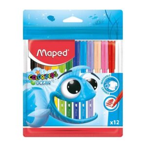 Carioci 12 buc/set, lavabile, Maped ColorPeps Ocean Pulse