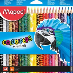 Creioane colorate 24culori/set, Color Peps Animals Maped