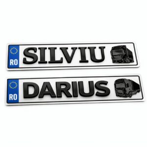 Placuta inmatriculare 3D