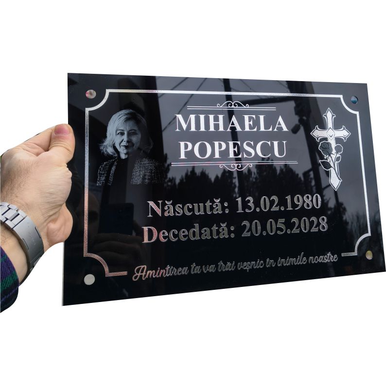 placa funerara gravata plexiglass 2