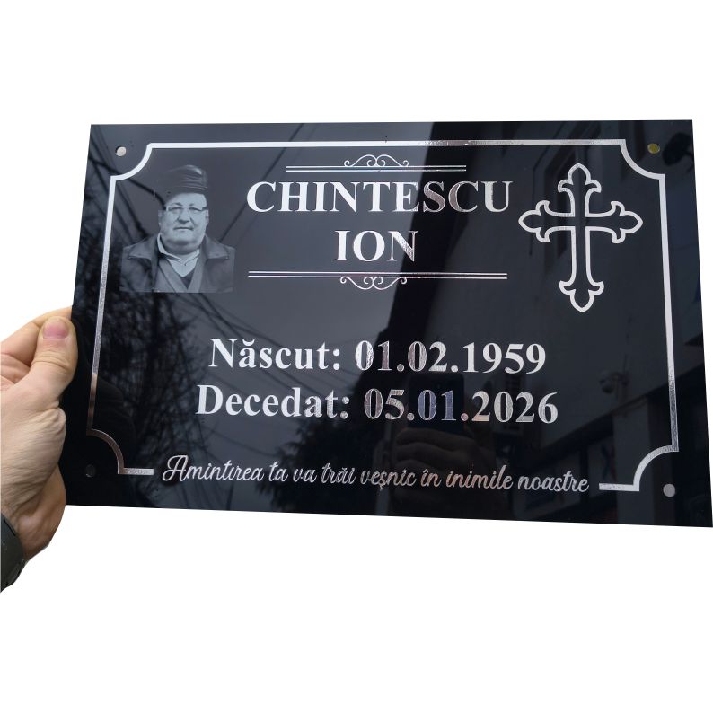 placa funerara gravata plexiglass 3