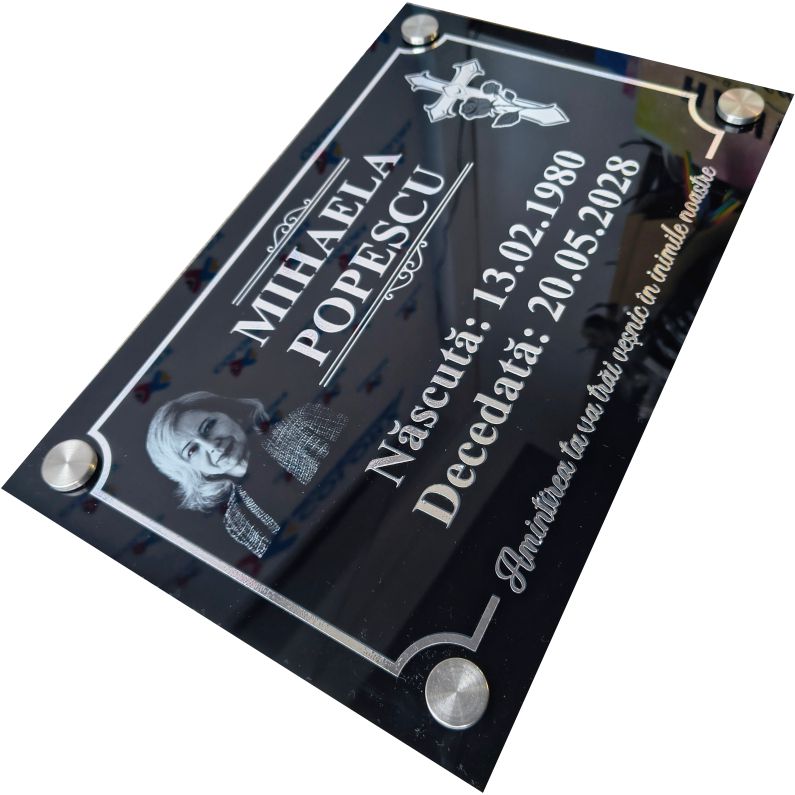 placa funerara gravata plexiglass 4